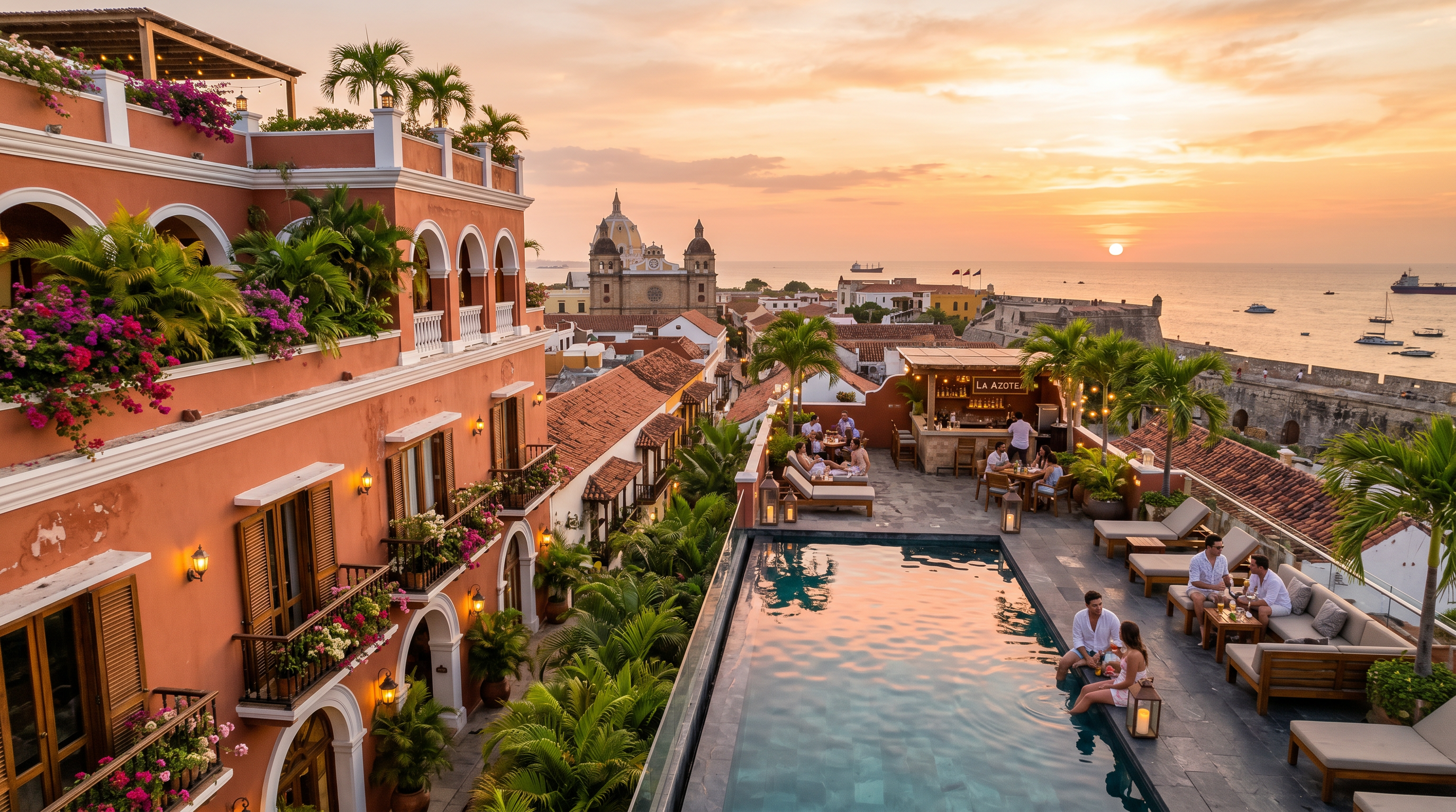Hotel Stay Villa Marta en Cartagena de Indias, vista exterior con ambiente tropical